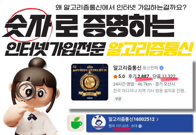 인터넷가입 알고리즘통신 실적
